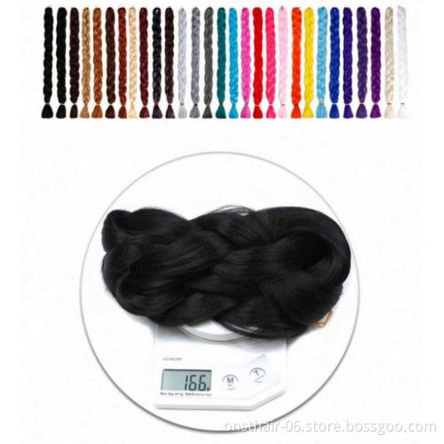 82 Inch 165g OmbreXpression Jumbo Braiding Hair Pre Stretched Wholesale Synthetic Crochet Hair Extensions For Box Twist Braids